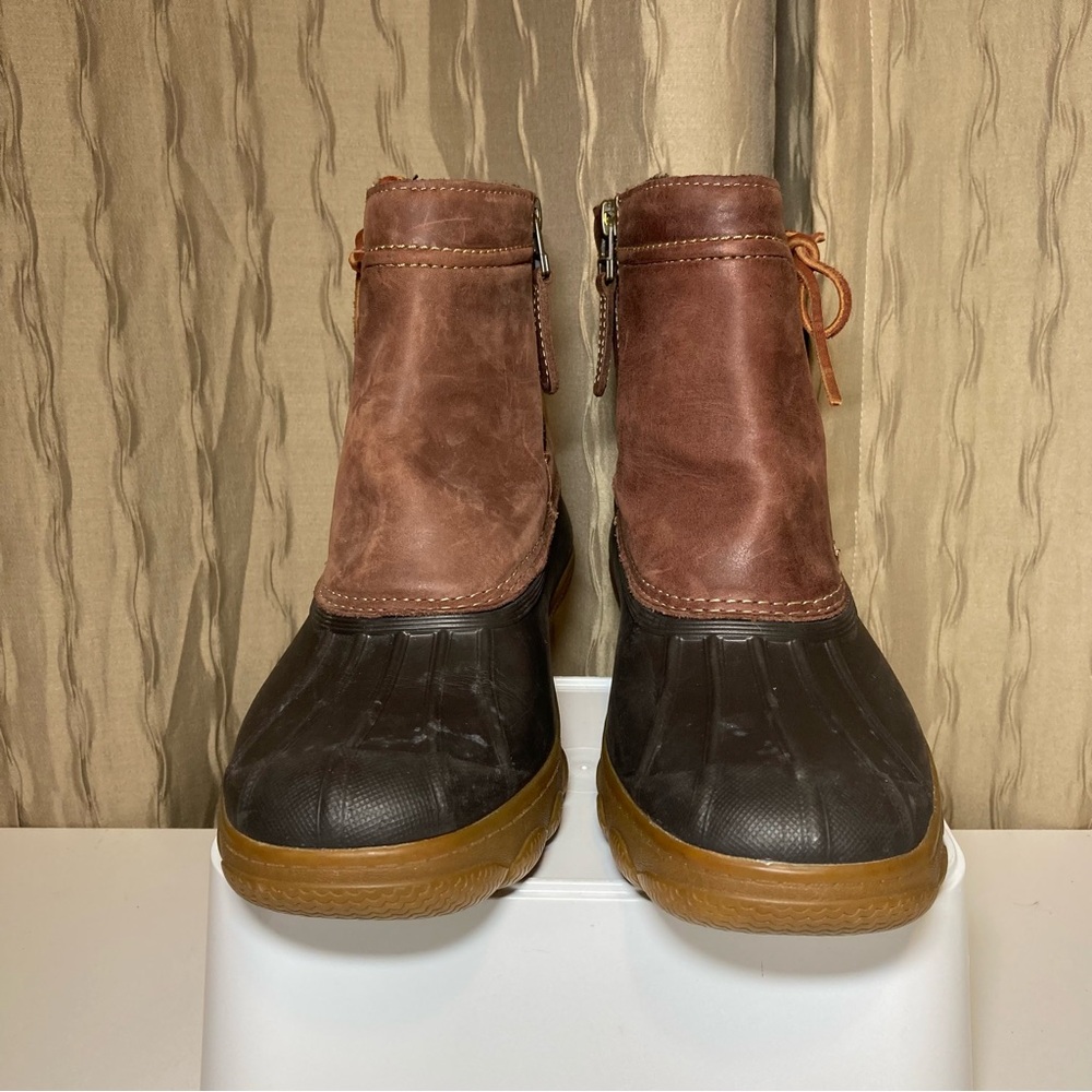 Sperry Top Sider Saltwater Wedge Tide Women's 7 Duck Boot Brown Leather STS80770 - Picture 6 of 16